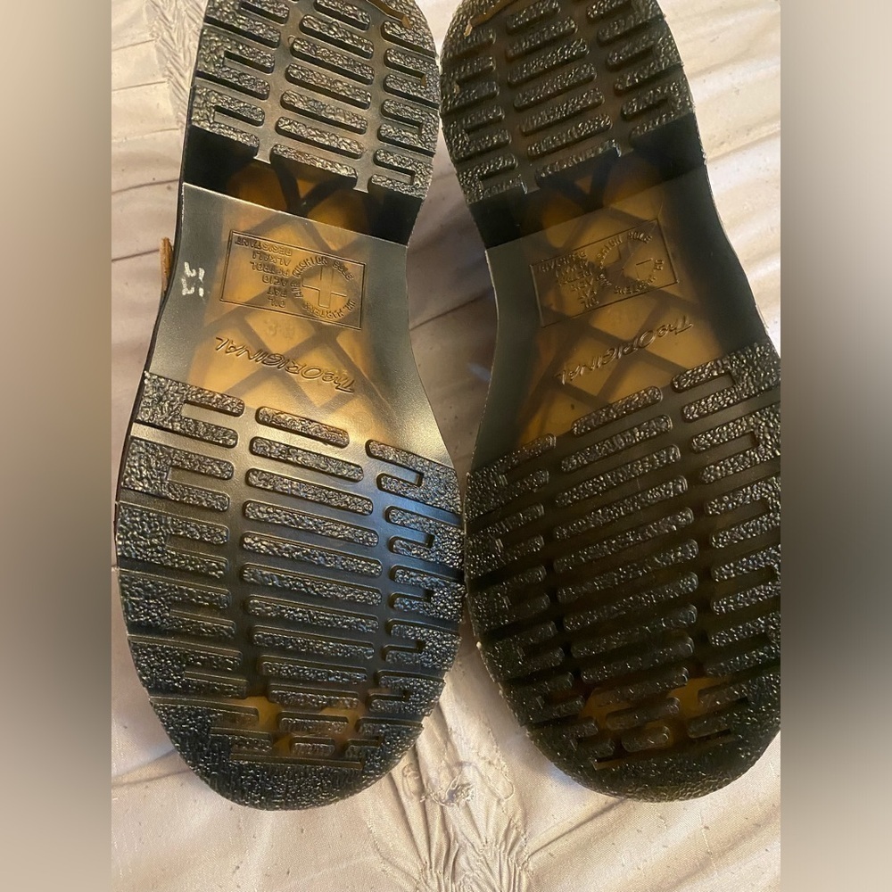 NWOT Dr. Martens 8065 Floral Mash Up Leather Mary Jane 'Parchment Beige Size 5 - Picture 11 of 13